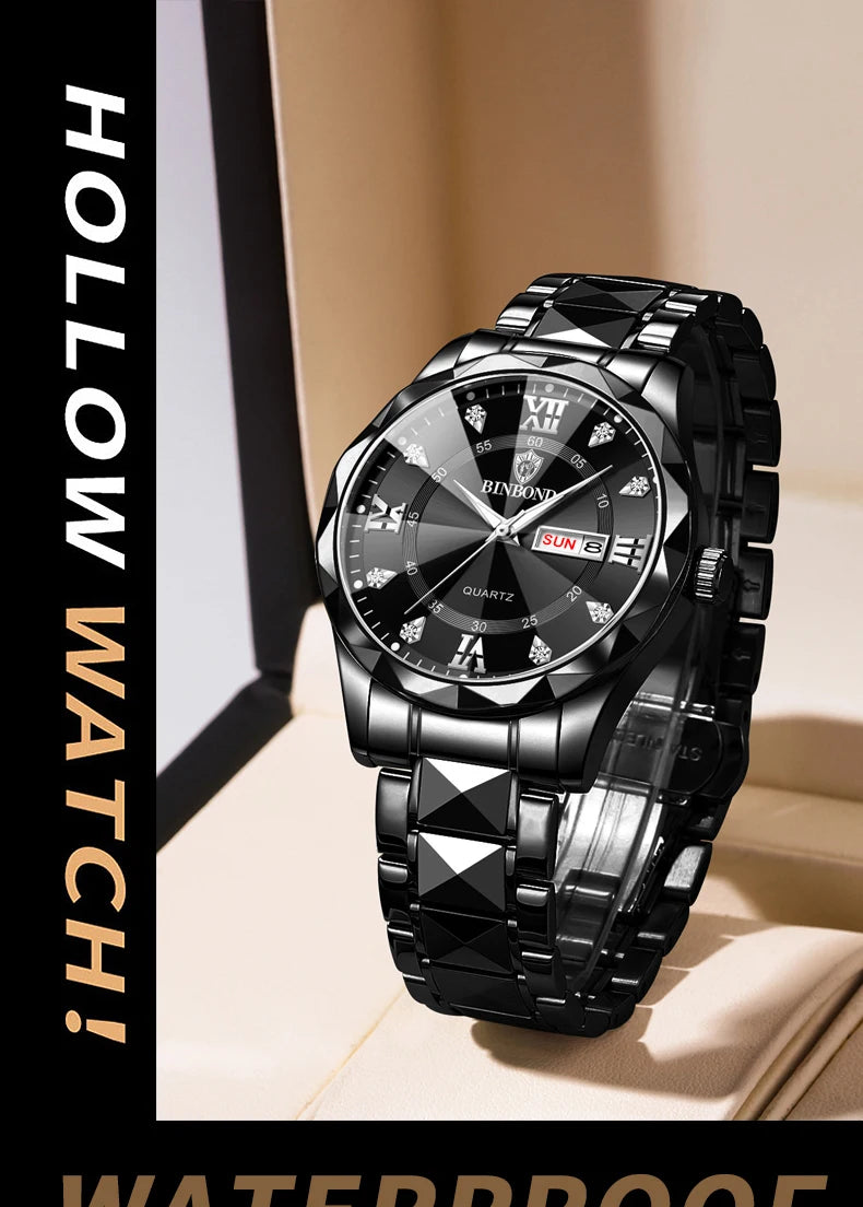 High Quality Affordable Luxury BINBOND Quartz Watch for Men