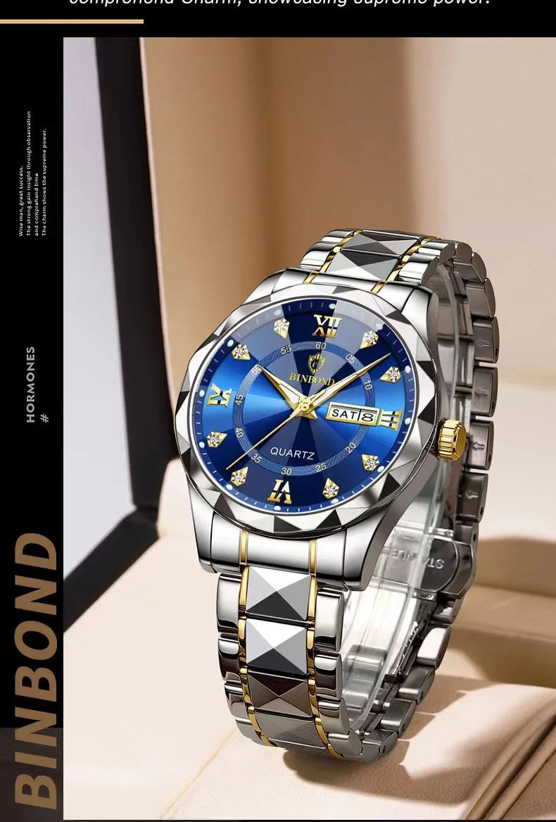 High Quality Affordable Luxury BINBOND Quartz Watch for Men